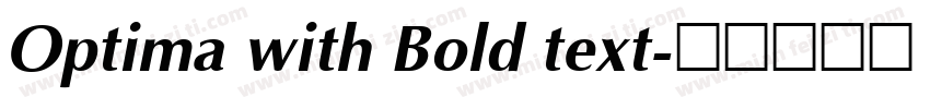 Optima with Bold text字体转换